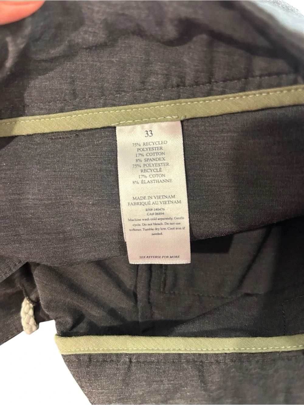 Faherty All Day Shorts Mens Size 33 Gray Hybrid Stretch Drawstring 7” EUC